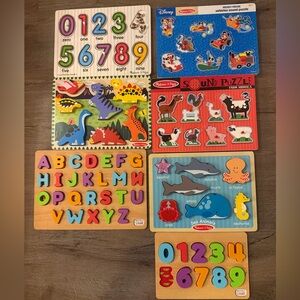 Melissa & Doug Vibrant Wooden Puzzle Collection